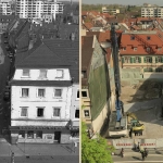 Blick von der Karlsburg in die Jägerstraße (1989)